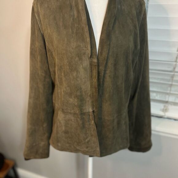 EILEEN FISHER Goat Suede Open Blazer
Jacket Green Large - Picture 2 of 16